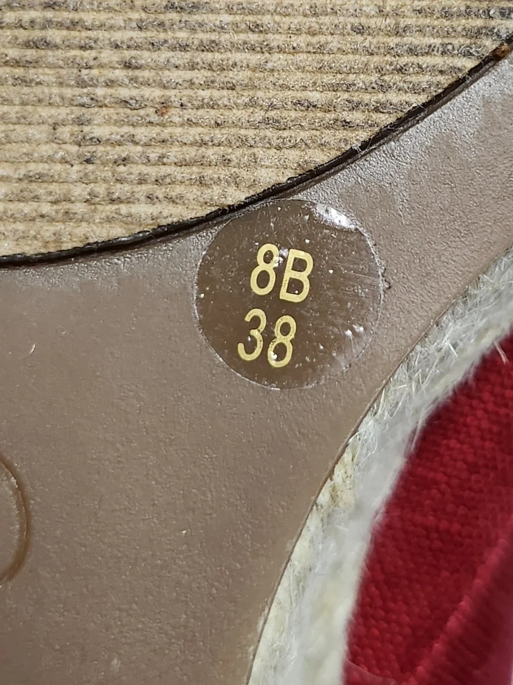 Jessica Simpson Red Canvas Slingback Espadrille Wedge Sandals Size 8